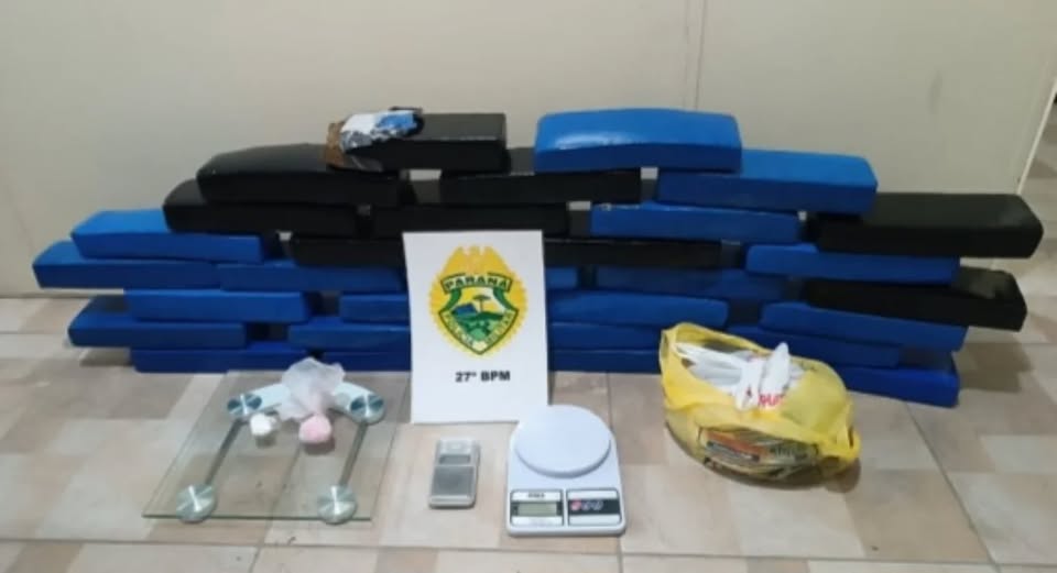 MAIS DE 60 KG DE DROGAS APREENDIDAS PELA PM EM UNIÃO DA VITÓRIA