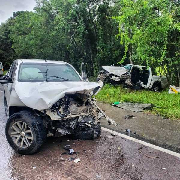 Acidente envolve camionete de Irineópolis na BR-280 em Mafra-SC