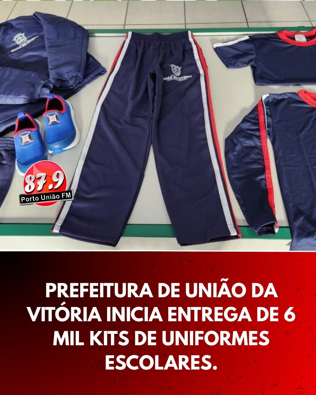 Prefeitura de União da Vitória inicia entrega de 6 mil kits de uniformes escolares com inclusão inédita de tênis