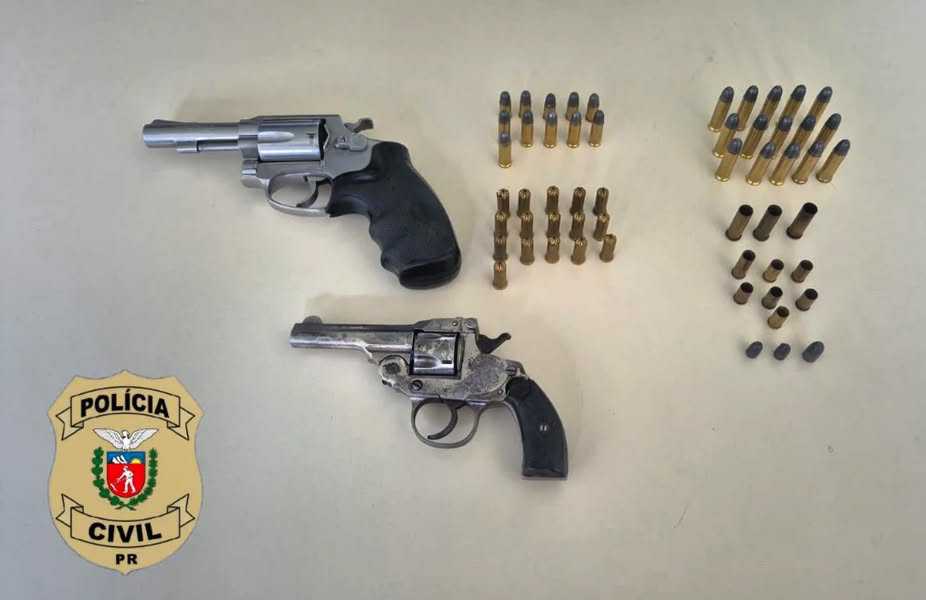 PCPR apreende armas de fogo e munições utilizadas para prática de violência doméstica contra mulher