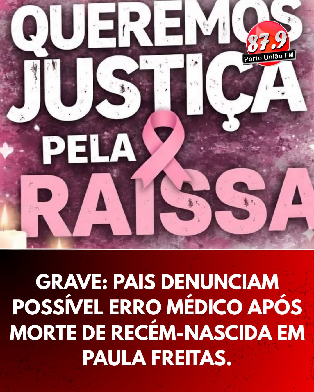 ​Pais denunciam possível erro médico após morte de recém-nascida em Paula Freitas