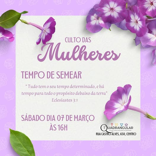 Culto das Mulheres ​Tempo de Semear