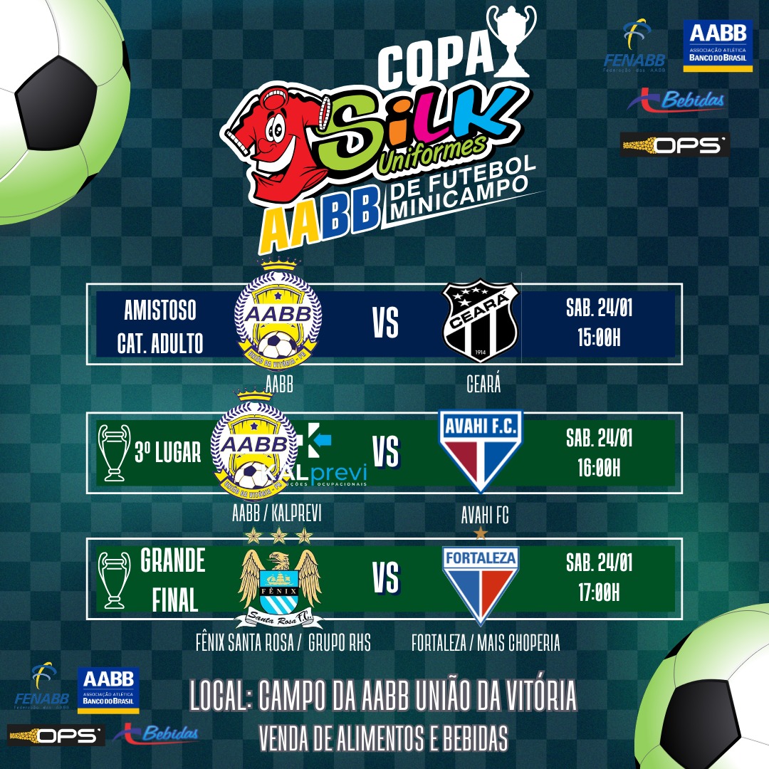 AABB terá uma grande final neste sábado: SANTA ROSA X FORTALEZA.