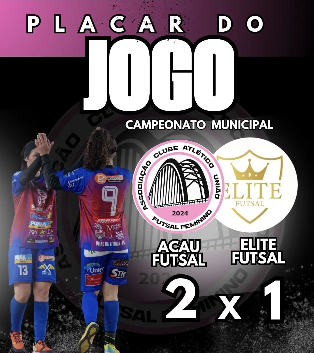 Vitória suada: Acau Futsal feminino se impõe e vence o Elite por 2 a 1