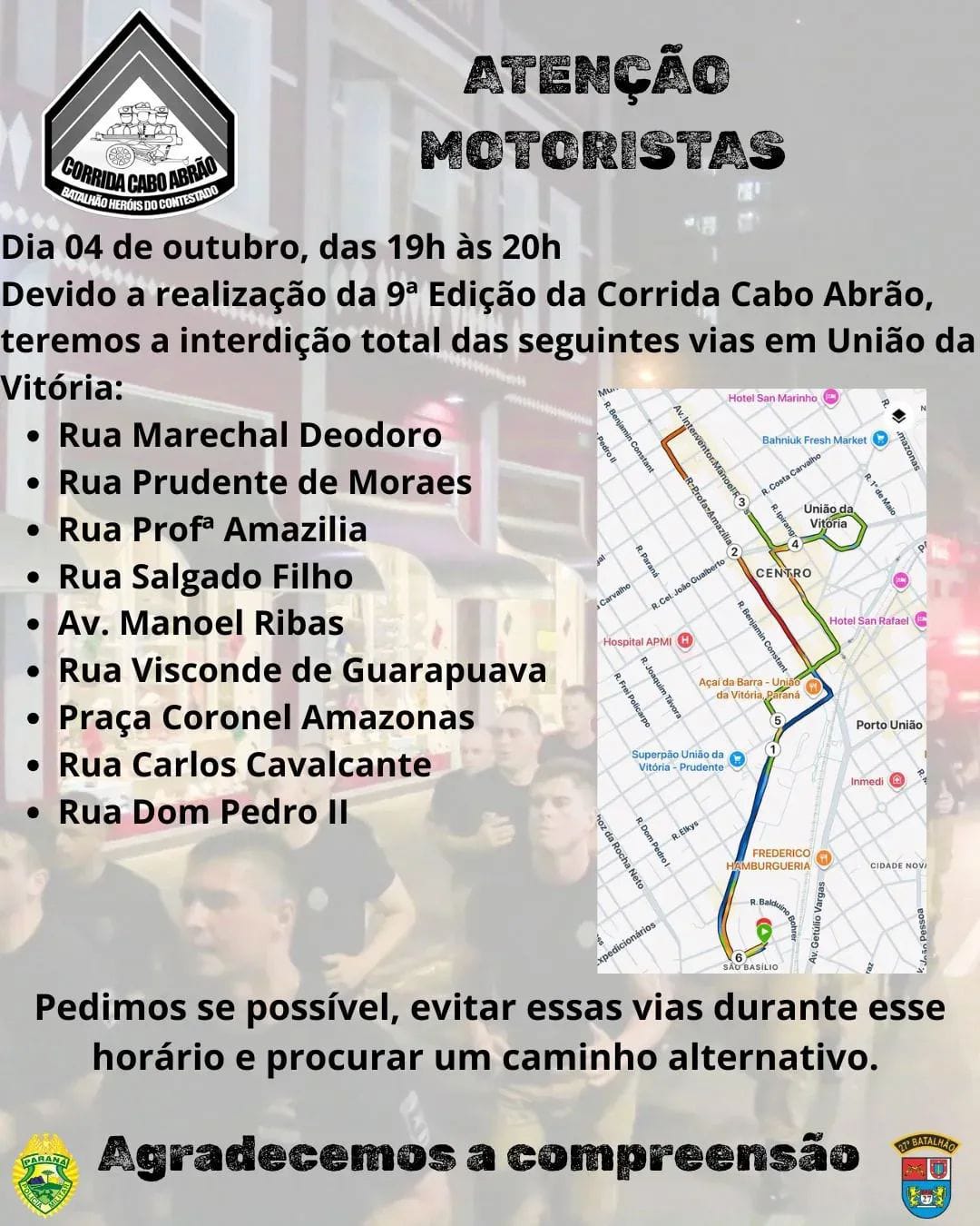 ATENÇÃO MOTORISTAS